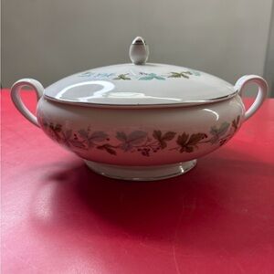 Floral Porcelain Tureen with Lid